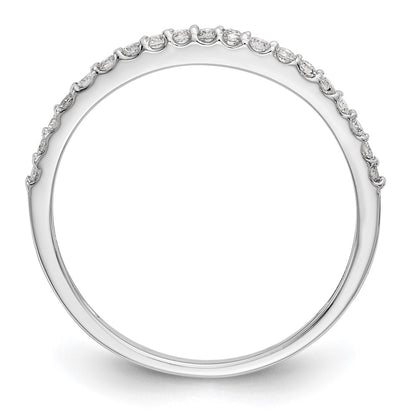 14K White Gold Real Diamond Band