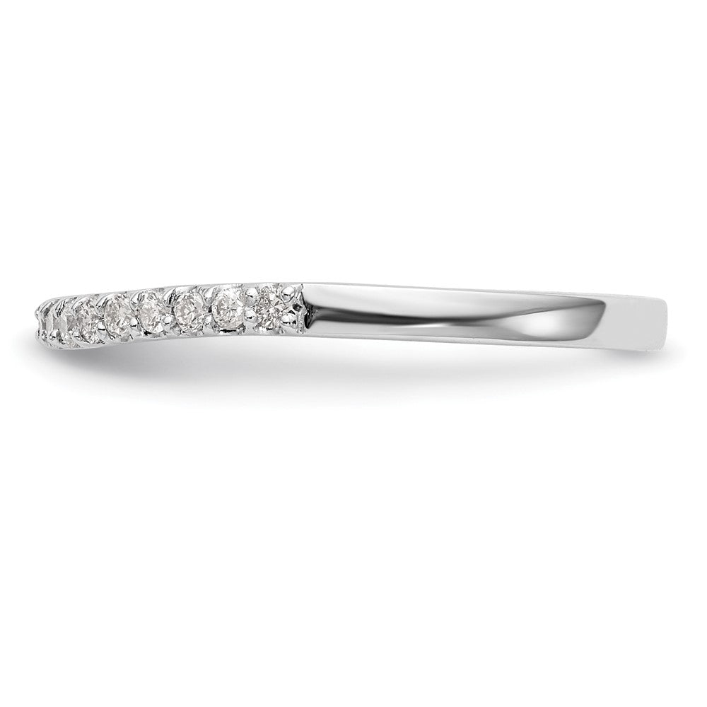 14K White Gold Real Diamond Band