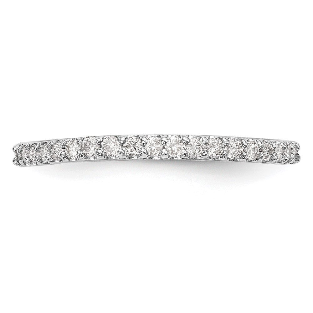 14K White Gold Real Diamond Band