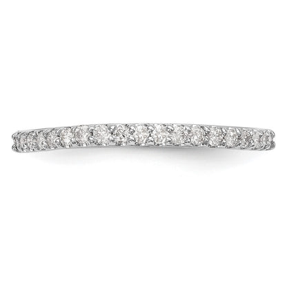 14K White Gold Real Diamond Band