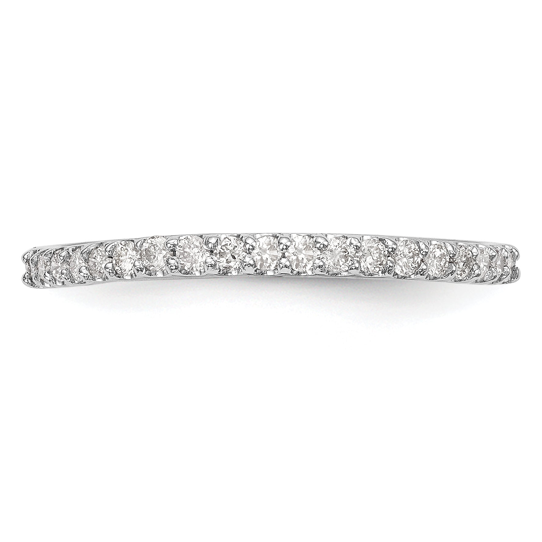 0.20ct. CZ Solid Real 14K White Gold Wedding Band Ring