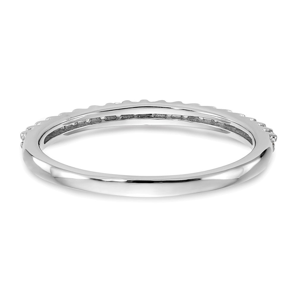 14K White Gold Real Diamond Band
