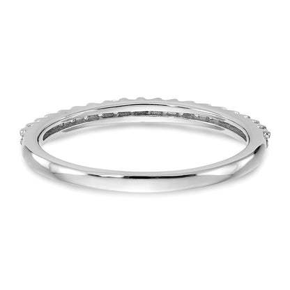 14K White Gold Real Diamond Band