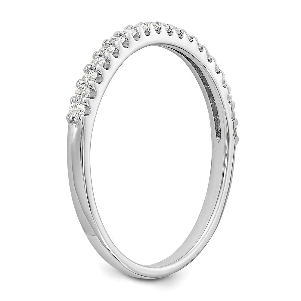14K White Gold Real Diamond Band