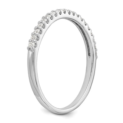 14K White Gold Real Diamond Band