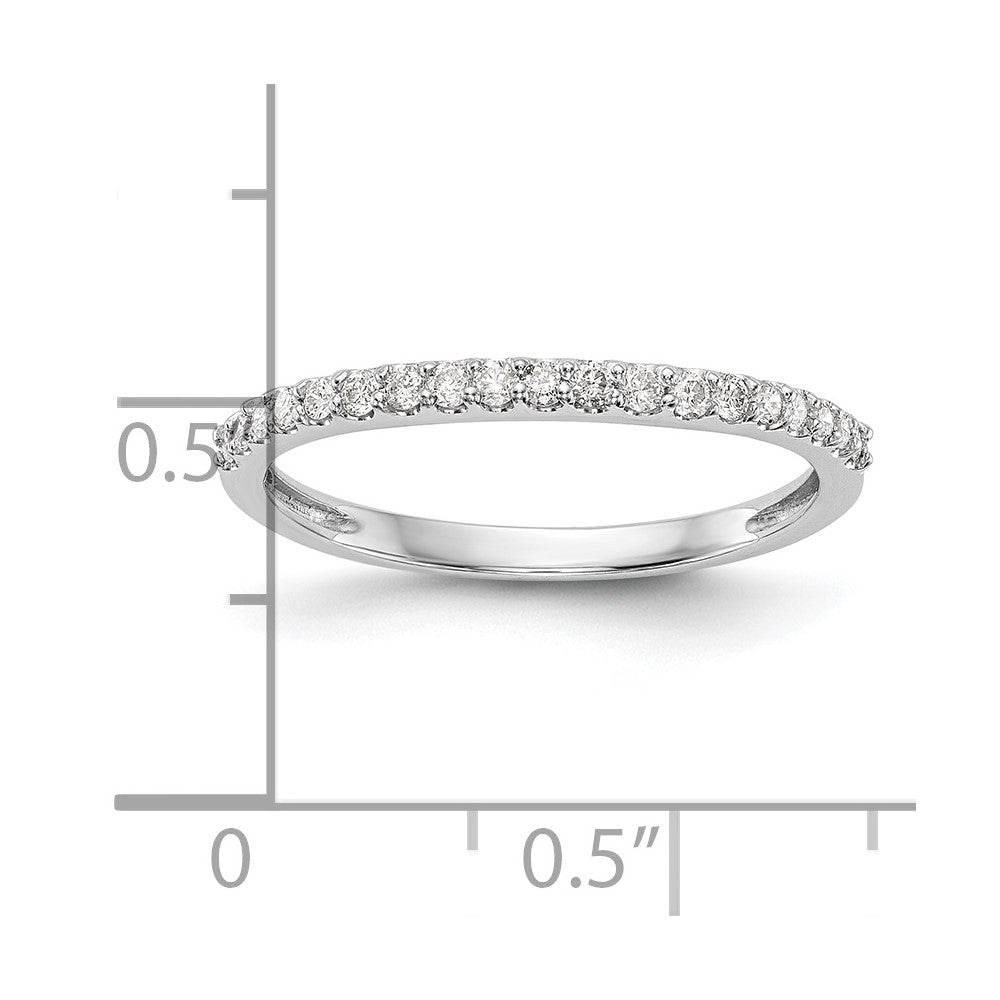 14K White Gold Real Diamond Band