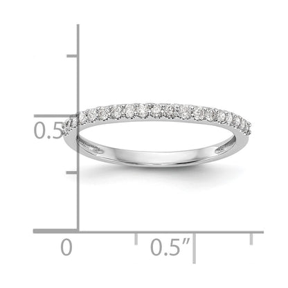14K White Gold Real Diamond Band
