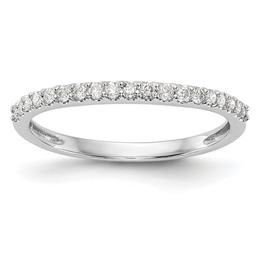 0.20ct. CZ Solid Real 14K White Gold Wedding Band Ring