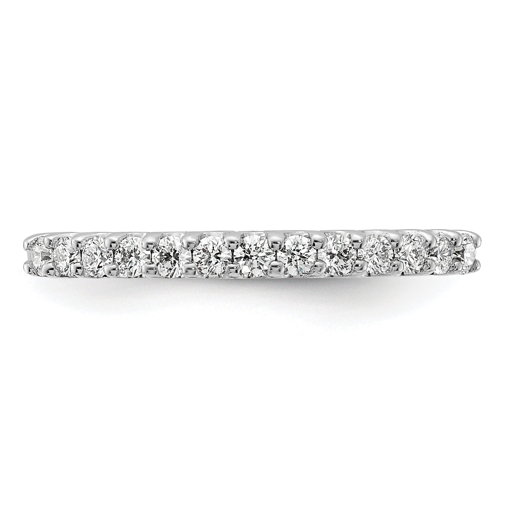 0.25ct. CZ Solid Real 14K White Gold Wedding Band Ring