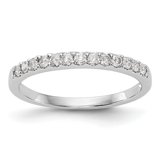 0.25ct. CZ Solid Real 14K White Gold Wedding Band Ring