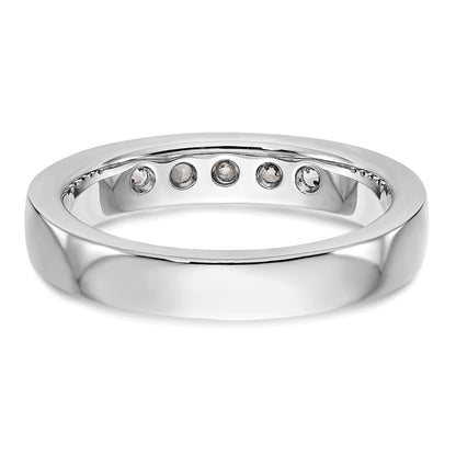 0.35ct. CZ Solid Real 14K White Gold 5-2.6mm Channel Wedding Band Ring