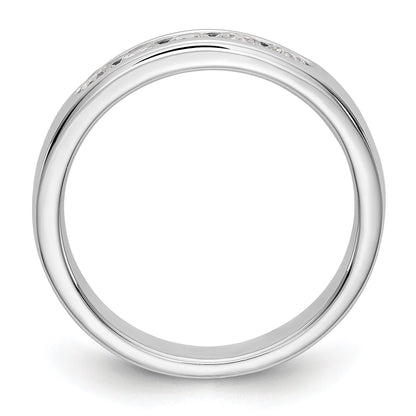 0.47ct. CZ Solid Real 14K White Gold 5-2.9mm Stone Wedding Band Ring