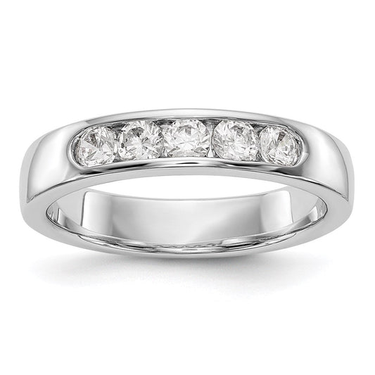 14k white gold 5 stone real diamond channel band rm3275b 047 wa