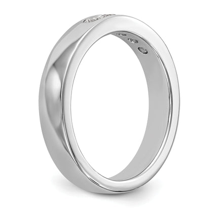 0.30ct. CZ Solid Real 14K White Gold 5-2.5mm Stone  Channel Wedding Band Ring