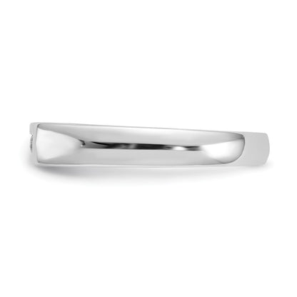 14K White Gold 5-Stone Real Diamond Channel Band