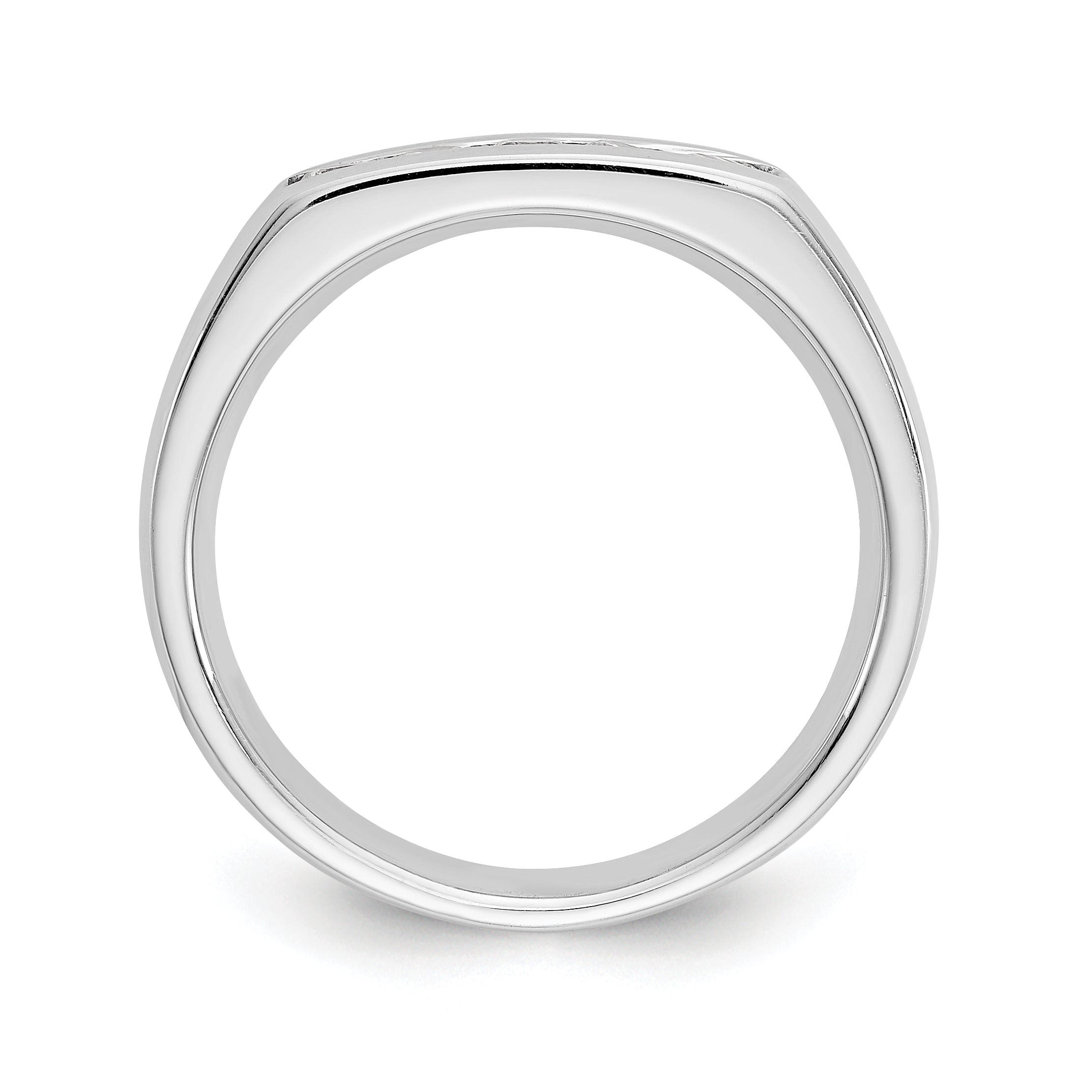 0.33ct. CZ Solid Real 14K White Gold 5-Stone Channel Wedding Band Ring