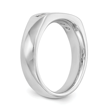 0.40ct. CZ Solid Real 14K White Gold 5-Stone Channel Wedding Band Ring