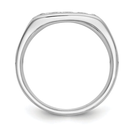 0.50ct. CZ Solid Real 14K White Gold 5-Stone Channel Wedding Band Ring