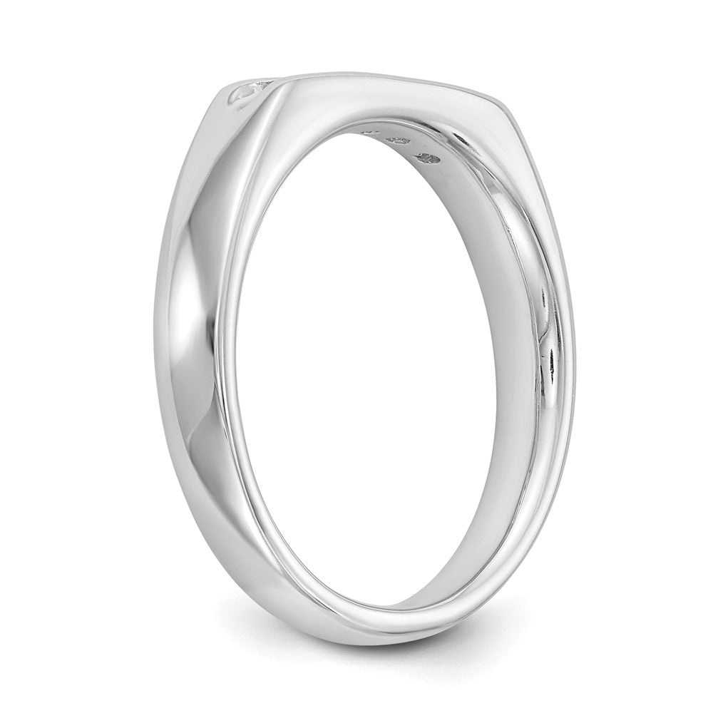 14K White Gold 5-Stone Real Diamond Channel Band