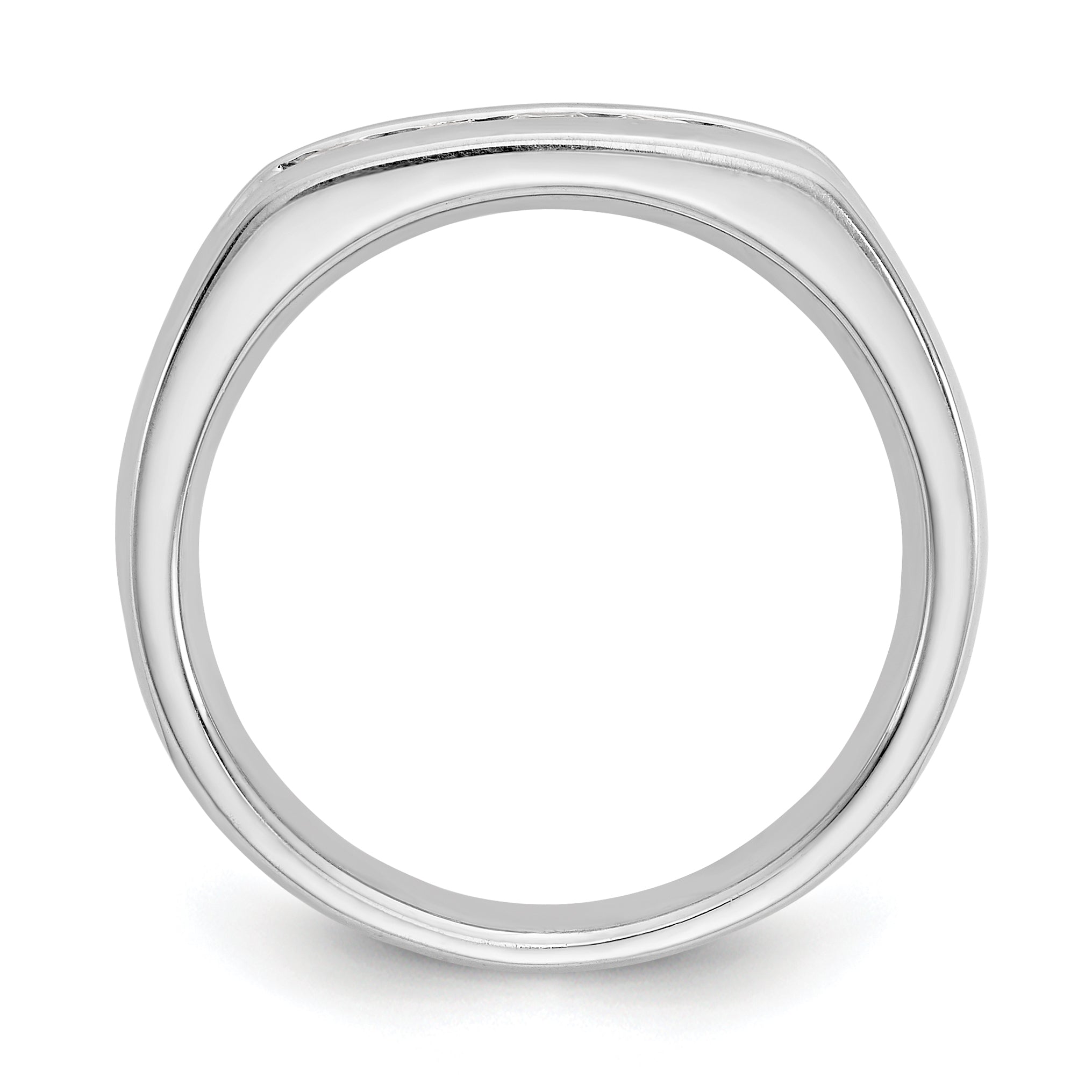 0.33ct. CZ Solid Real 14K White Gold 5-Stone Channel Wedding Band Ring