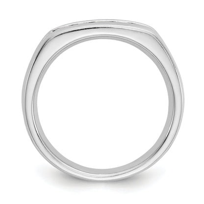 0.33ct. CZ Solid Real 14K White Gold 5-Stone Channel Wedding Band Ring