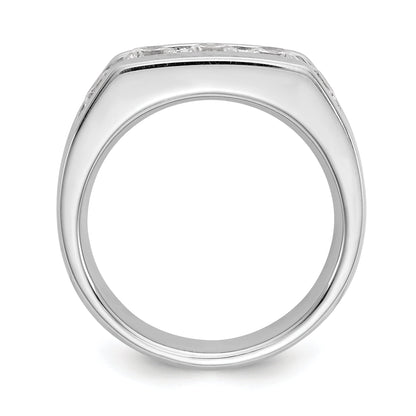 1.25ct. CZ Solid Real 14K White Gold 5-Stone Channel Wedding Band Ring
