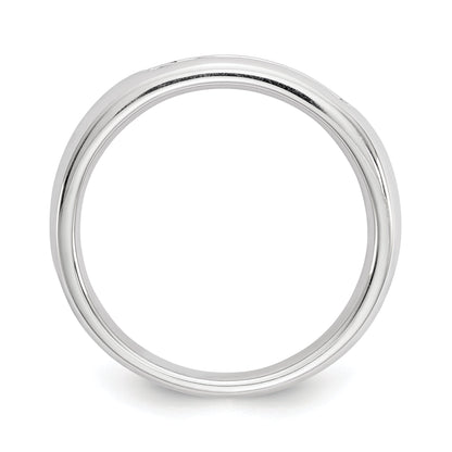 0.33ct. CZ Solid Real 14K White Gold 5-Stone Channel Wedding Band Ring