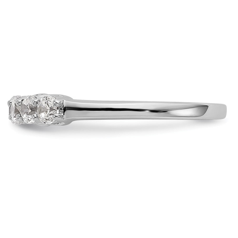 14K White Gold 5-Stone Real Diamond Band