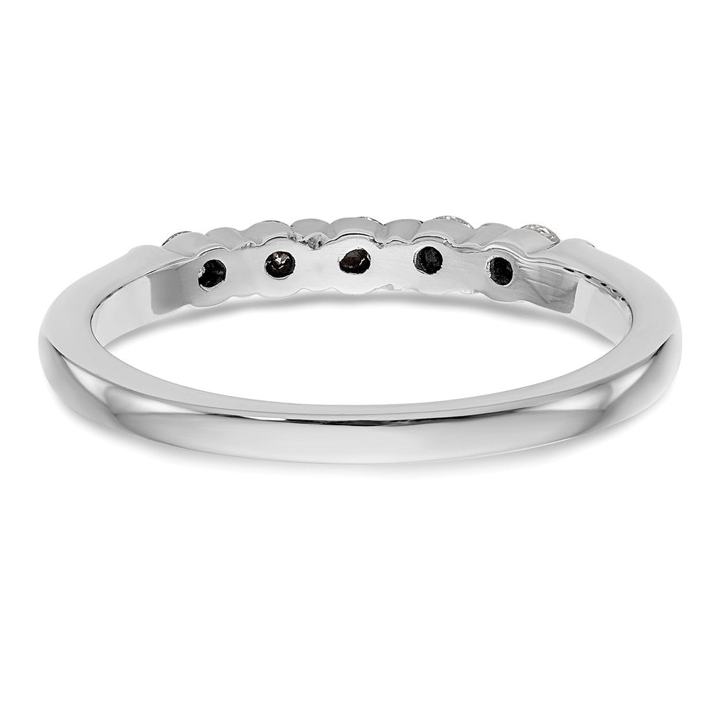 14K White Gold 5-Stone Real Diamond Band