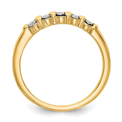 0.25ct. CZ Solid Real 14K Yellow Gold 5-Stone Wedding Band Ring-Mtg Only