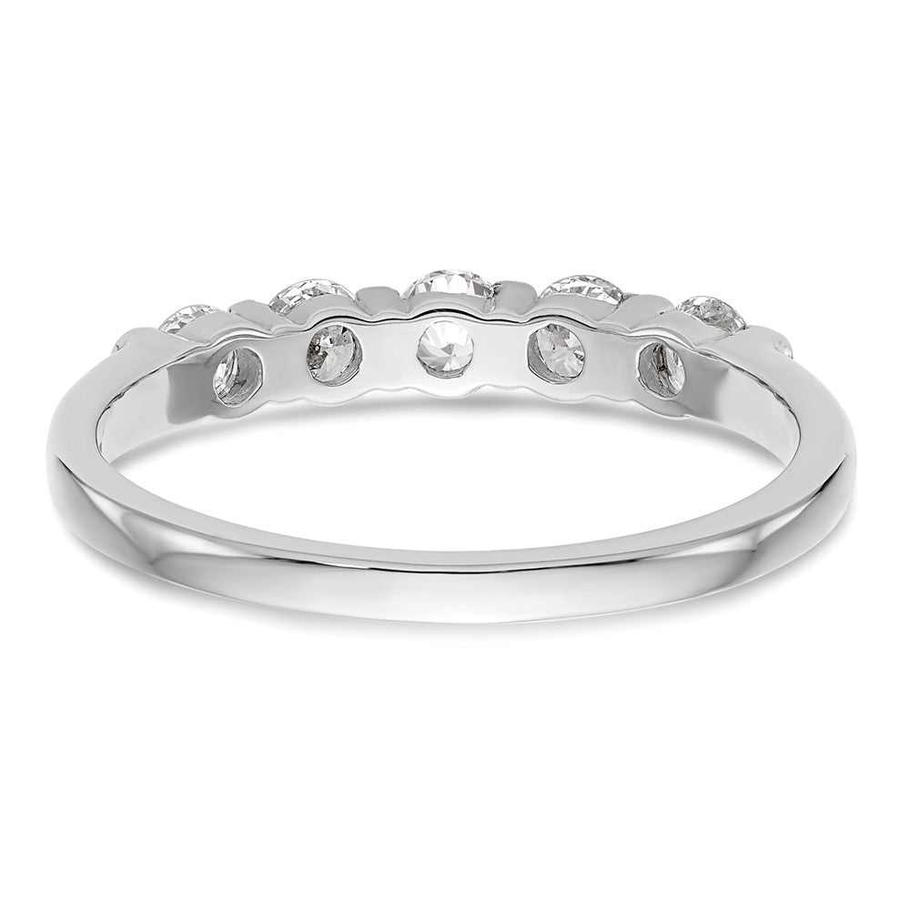 14K White Gold 5-Stone Real Diamond Band