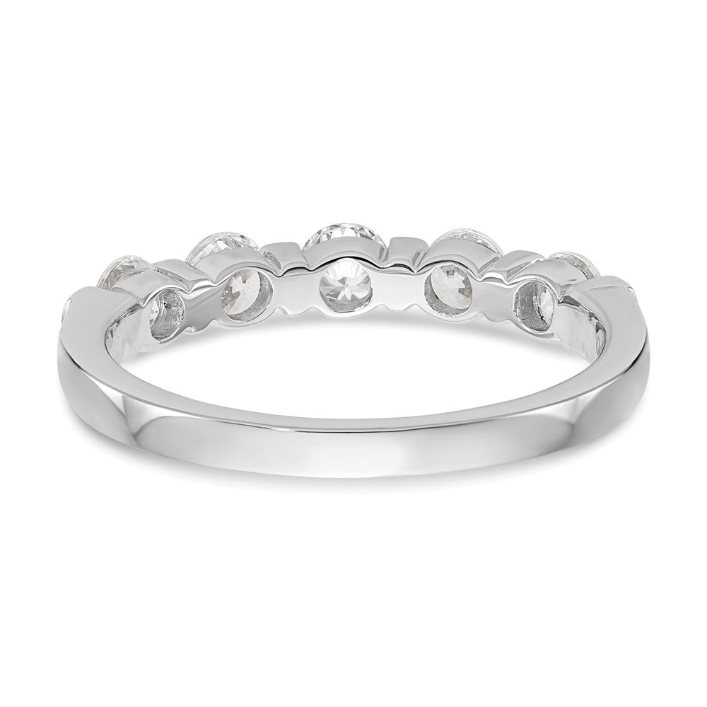14K White Gold 5-Stone Real Diamond Band