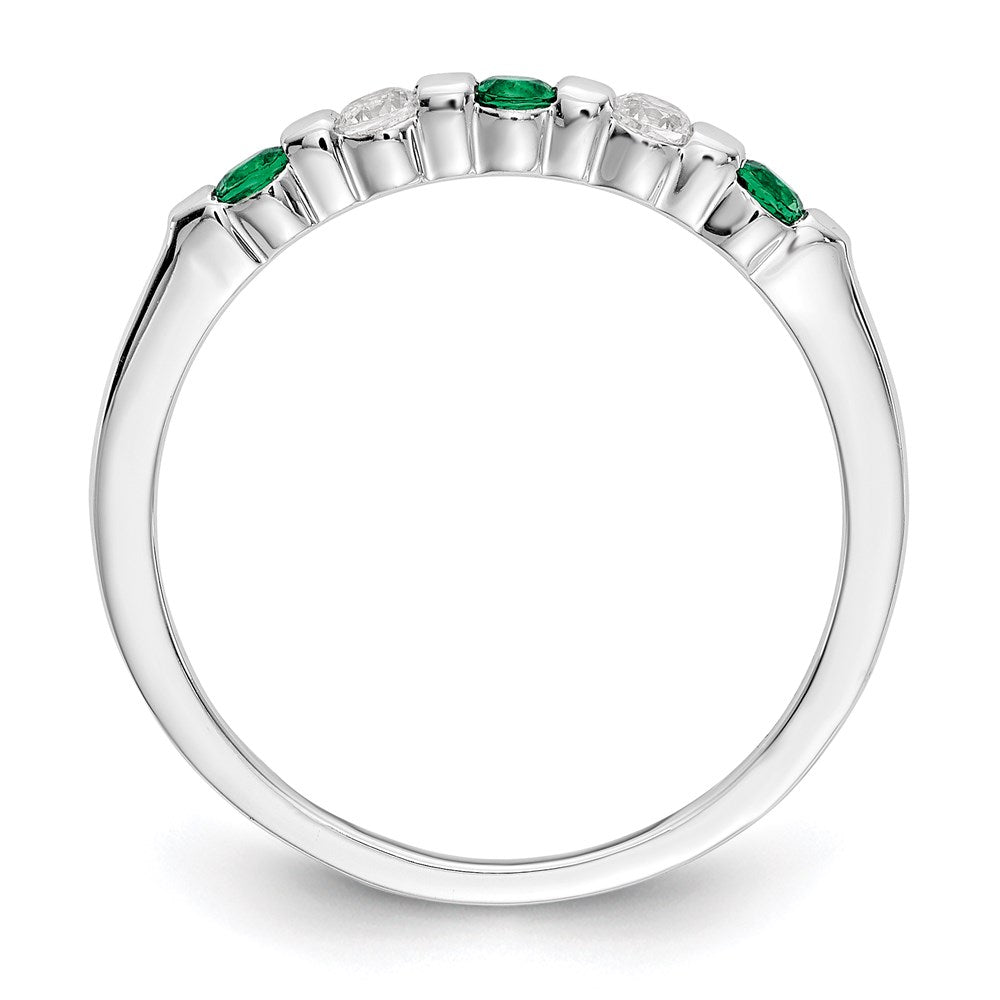 14k white gold real diamond w emerald band rm3285b em 010 waa