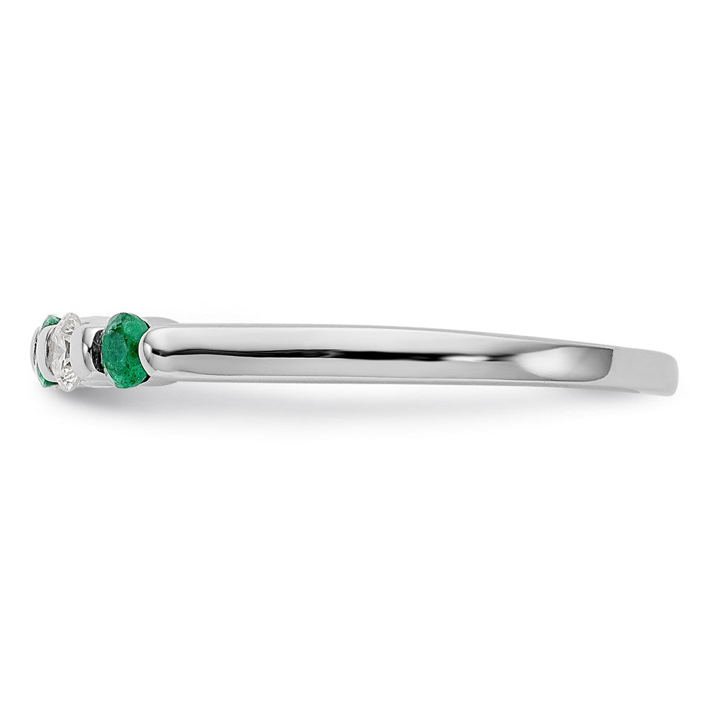 14k white gold real diamond w emerald band rm3285b em 010 waa