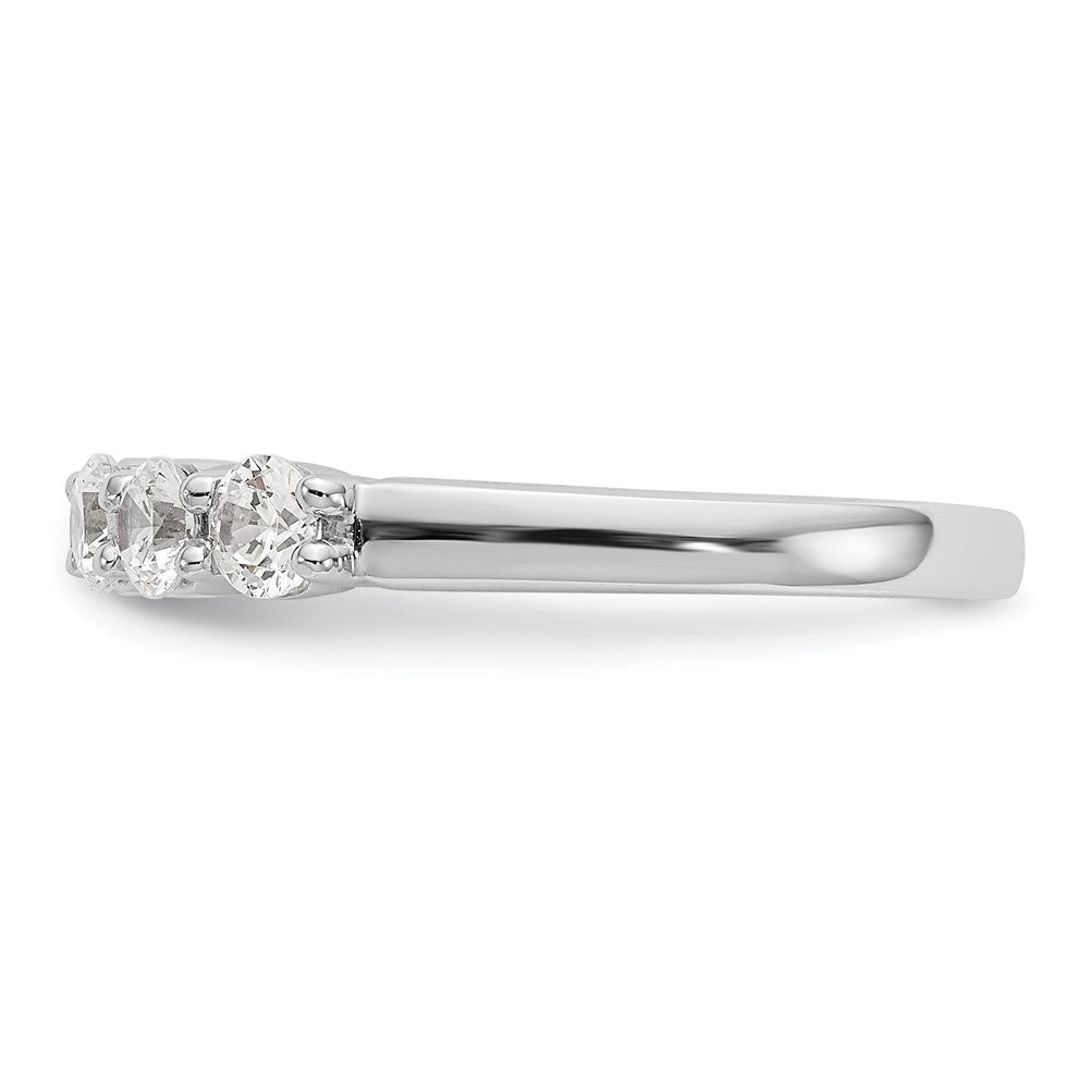 14K White Gold 5-Stone Real Diamond Band
