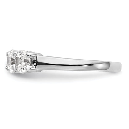 1.65ct. CZ Solid Real 14K White Gold 5-Stone Wedding Band Ring
