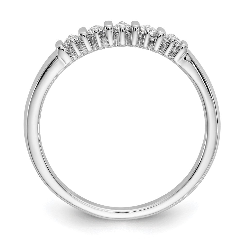 14K White Gold 5-Stone Real Diamond Band