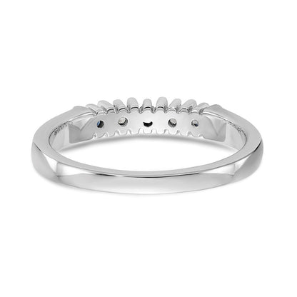 14k White Gold Real Diamond w/Sapphire Band