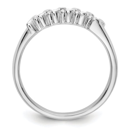 0.25ct. CZ Solid Real 14K White Gold Wedding Band Ring