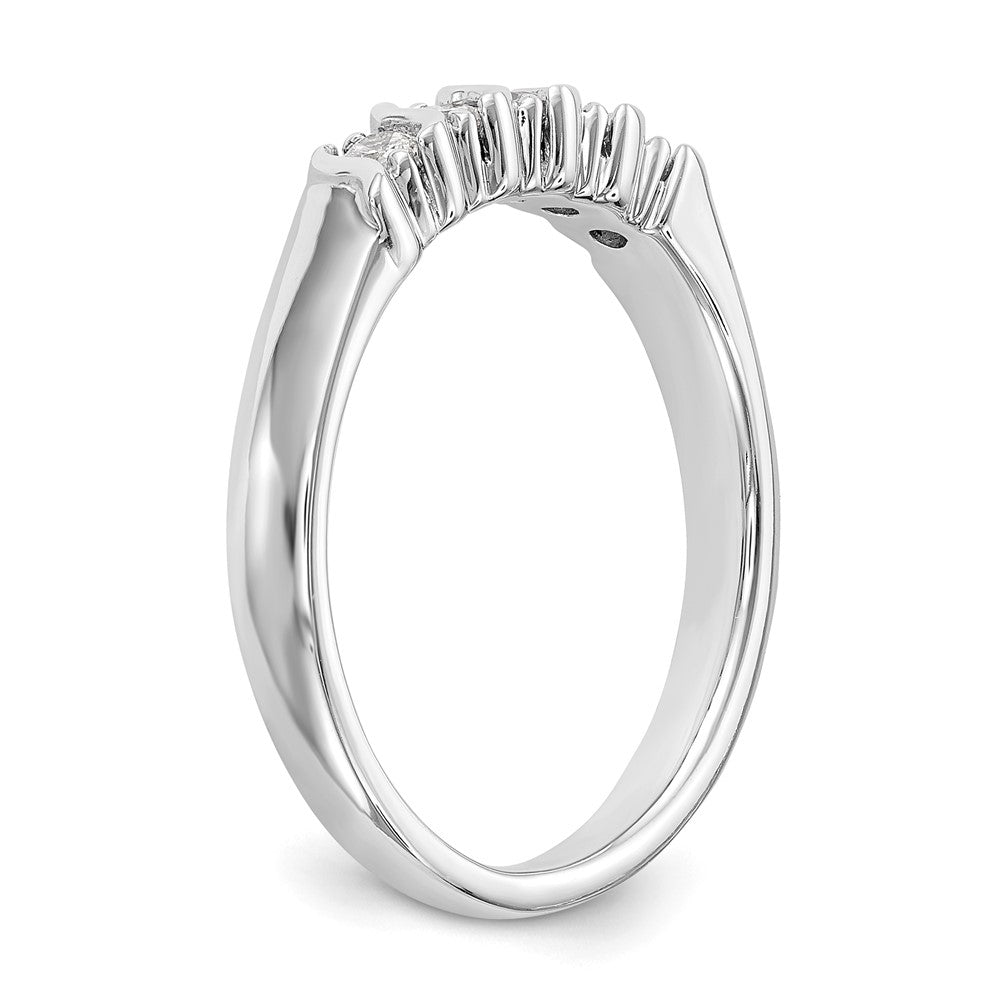 14K White Gold Real Diamond Band