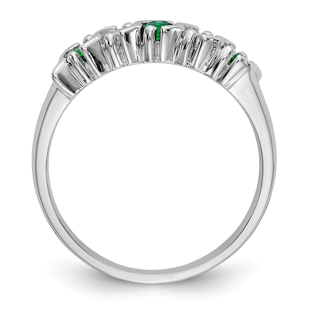 14k white gold real diamond w emerald band rm3290b em 019 waa