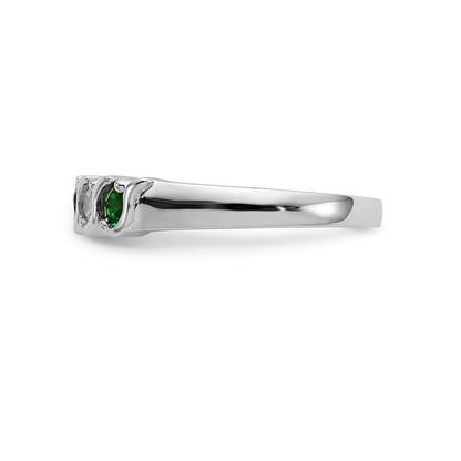 14k white gold real diamond w emerald band x9009e aa