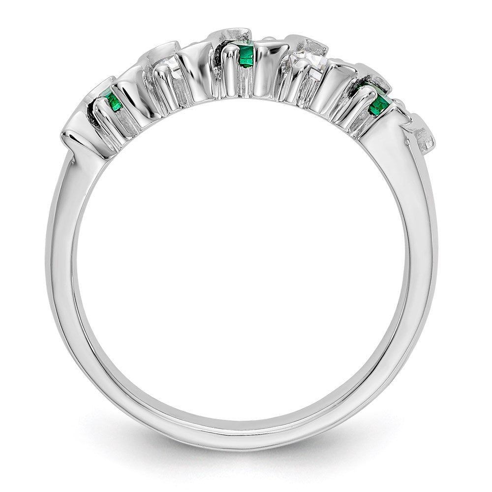 14k white gold real diamond w emerald band rm3290b em 030 waa
