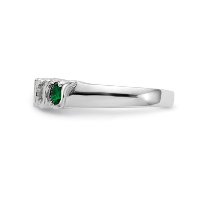 14k white gold real diamond w emerald band rm3290b em 030 waa