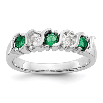 14k white gold real diamond w emerald band rm3290b em 030 waa
