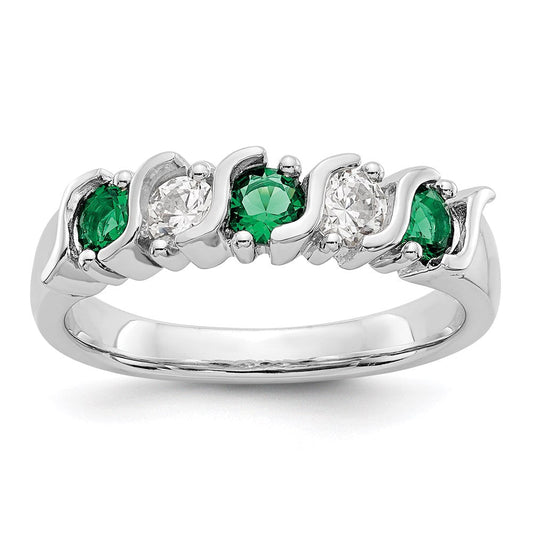 14k white gold real diamond w emerald band rm3290b em 030 waa