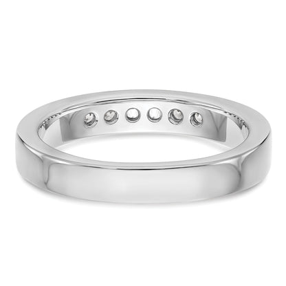 0.23ct. CZ Solid Real 14K White Gold 6-2.1mm Stone  Channel Wedding Band Ring