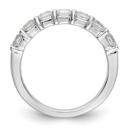 1.20ct. CZ Solid Real 14K White Gold 7-Stone Wedding Band Ring