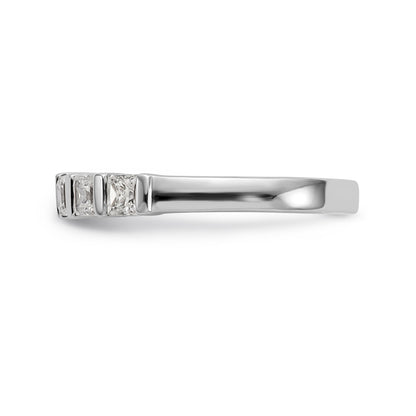 1.20ct. CZ Solid Real 14K White Gold 7-Stone Wedding Band Ring