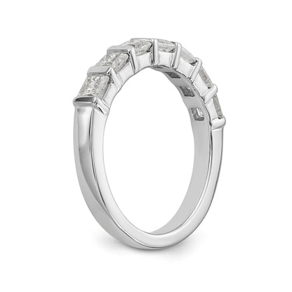 1.20ct. CZ Solid Real 14K White Gold 7-Stone Wedding Band Ring